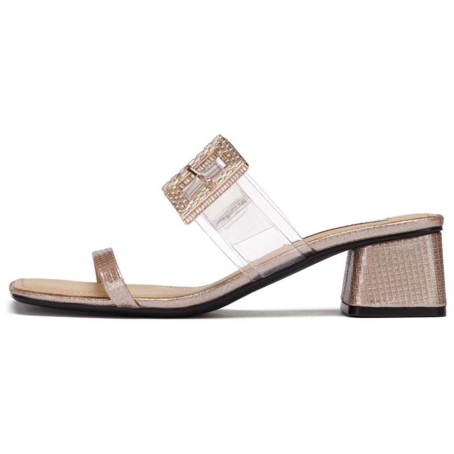 73Hours 73Hours Slide Slippers Women's Champagne Gold