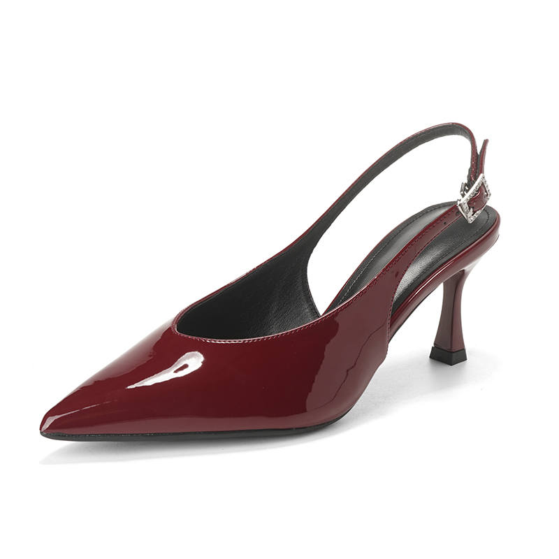 HKCP Patent Leather Slim Heel High Heels 7cm Women's