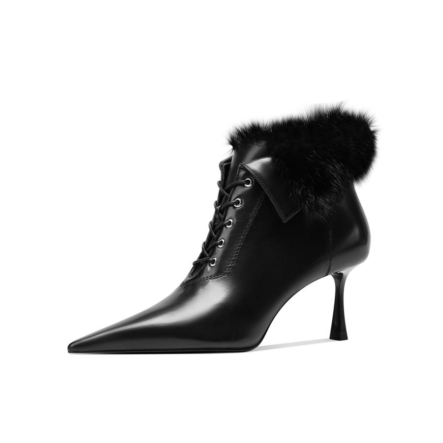 Shesrim Baby Calf Leather Ankle Boots Women's