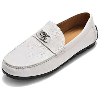 RARE Cow Leather Casual Shoes Men's White
