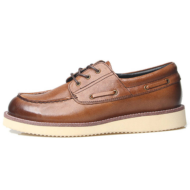 DIENGRLEY Men's Casual Shoes Men's Low Top Yellow Brown