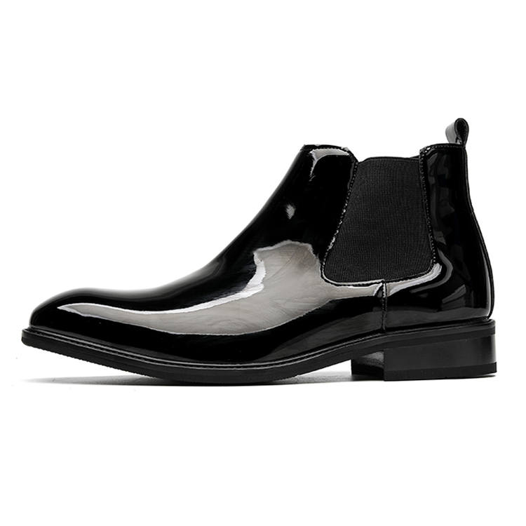 YEDANI YEDANI Microfiber Leather Ankle Length Chelsea Boots Men's
