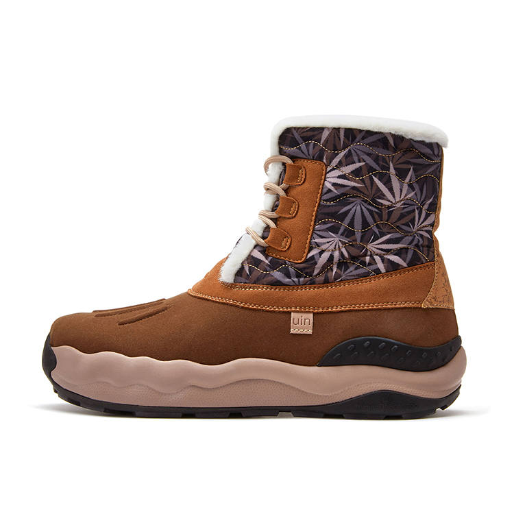 U.IN Painted Travel Shoes Santiago 7 Floral Plant Collection Crew Snow Boots Men's