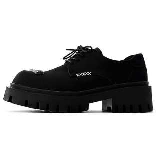 IZEIZIG Cow Split Leather Casual Shoes Men's Black