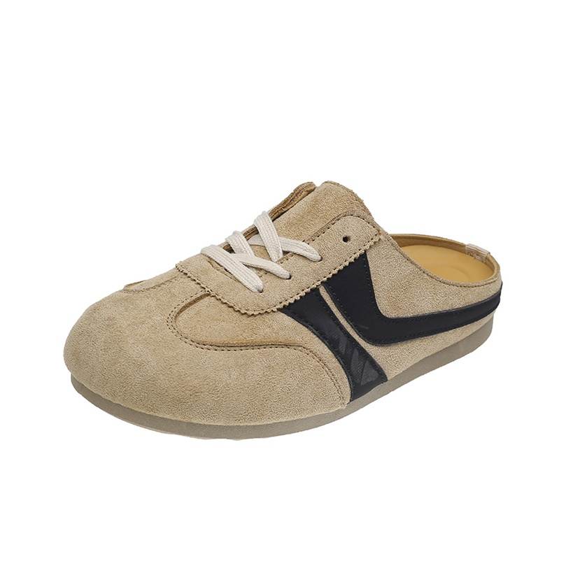 IHBOZ Rubber Sole Leather Patchwork Odor Resistant Abrasion Resistant Slip Resistant