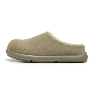 GUOLUOFEI Fleece Lined Thermal Casual Fluffy Mules For Autumn And Winter With Fur Trim And Platform Outerwear