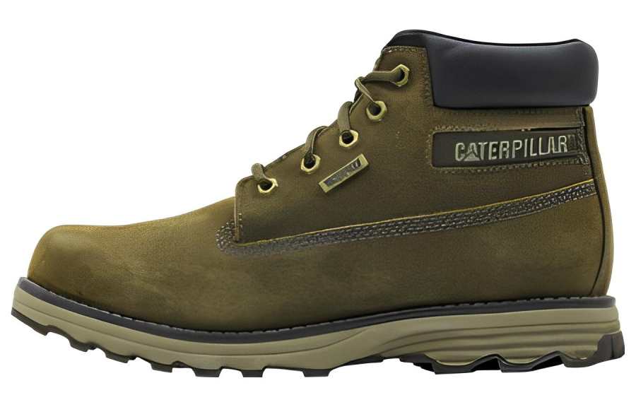 CAT Founder WP TX Top Grain Cow Leather Abrasion Resistant Slip Resistant Comfortable Outdoor Boots Men's Dark Gray