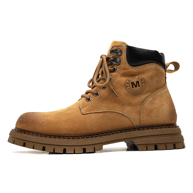 CHILANG CHILANG Combat Boots Men's Yellow/Gray