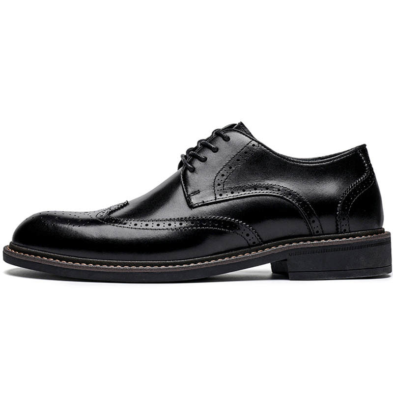 SHUPATE Dress Shoes Men's Low Top Black/Brown