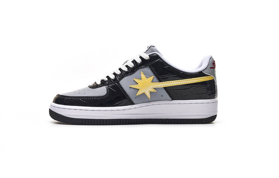 Starwalk Soldier Low top Skateboard Shoes Unisex Black Yellow