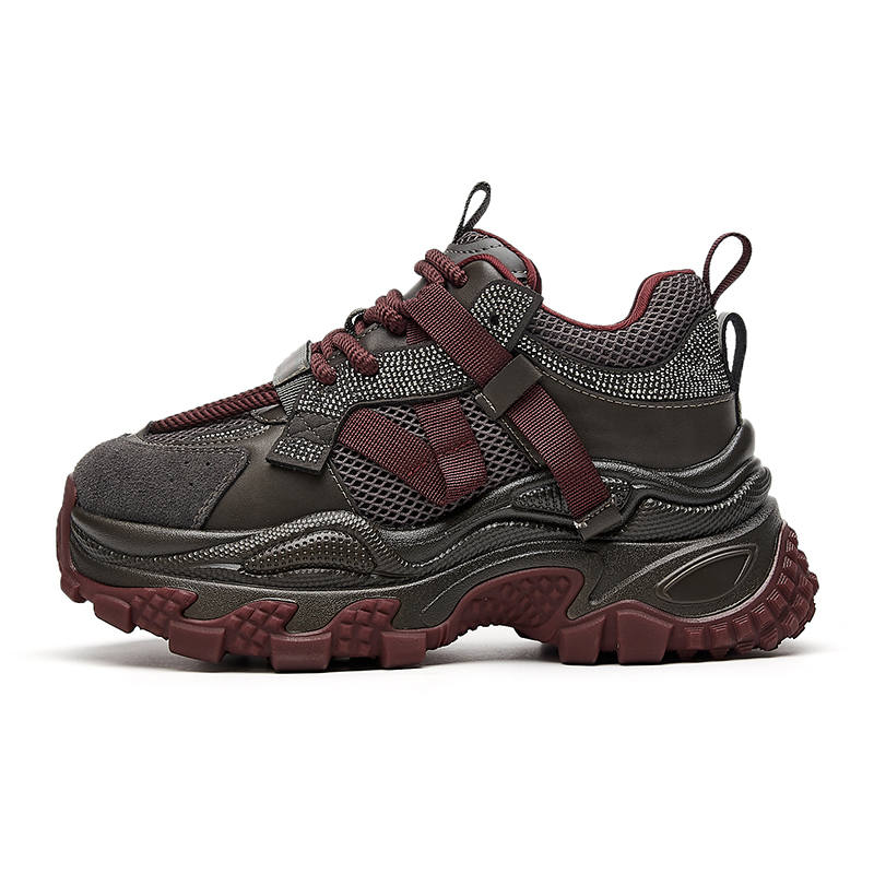 GONGNIUMEILI Pu Abrasion Resistant Abrasion Resistant Low top Chunky Sneakers Women's