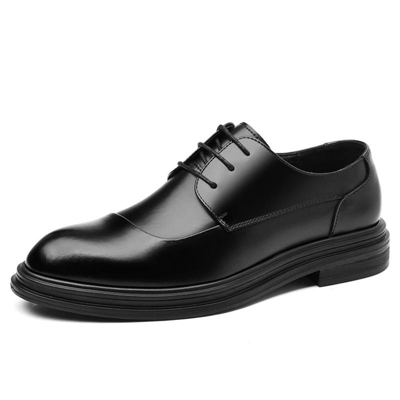 Poitulas Microfiber Leather Dress Shoes Men's Black