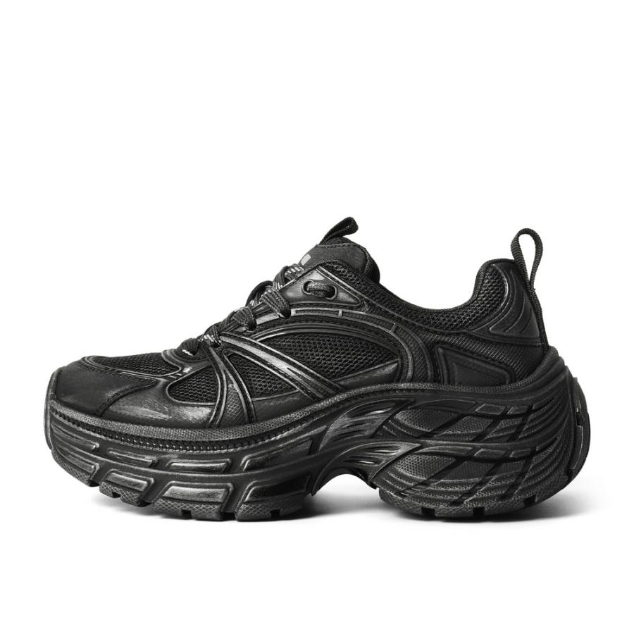 BELLE Abrasion Resistant Slip Resistant Low top Chunky Sneakers Women's Black Beige