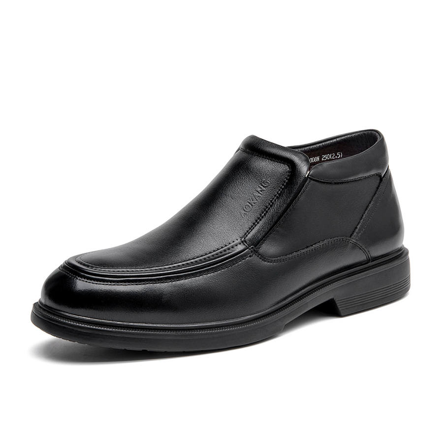 AOKANG Cow Leather Casual Shoes Men's Black