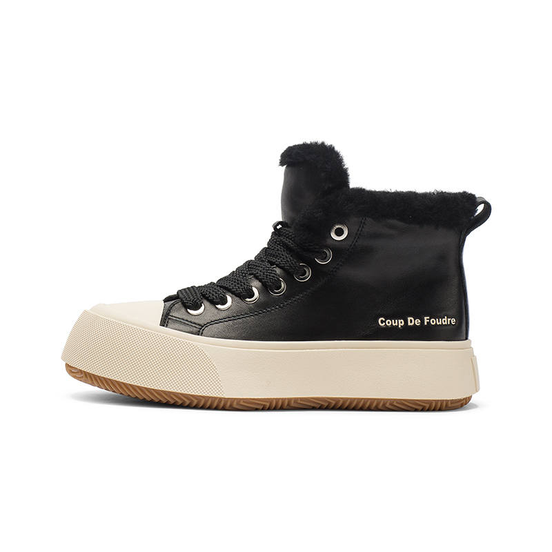 Coup De Foudre Cow Leather Fleece Lined, Commute Versatile, Soft And Comfortable Ankle Boots Women's