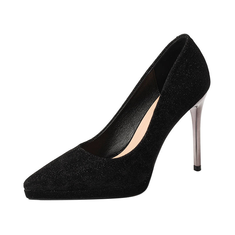 Zubumei Fabric Slim Heel High Heels Women's