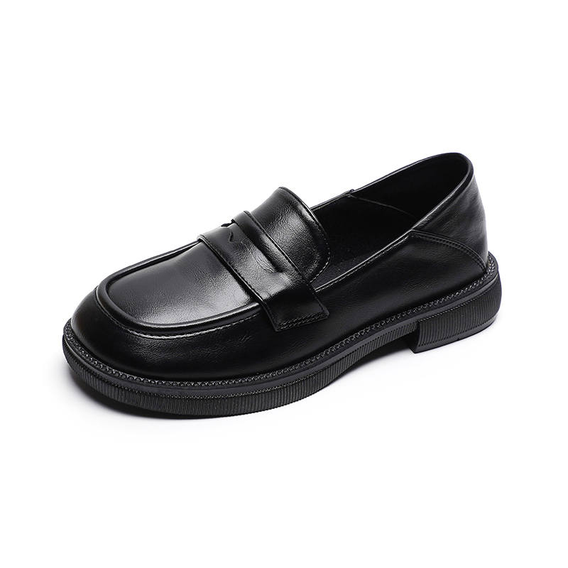 ZUOMILUO Microfiber Leather Loafers Women's Black