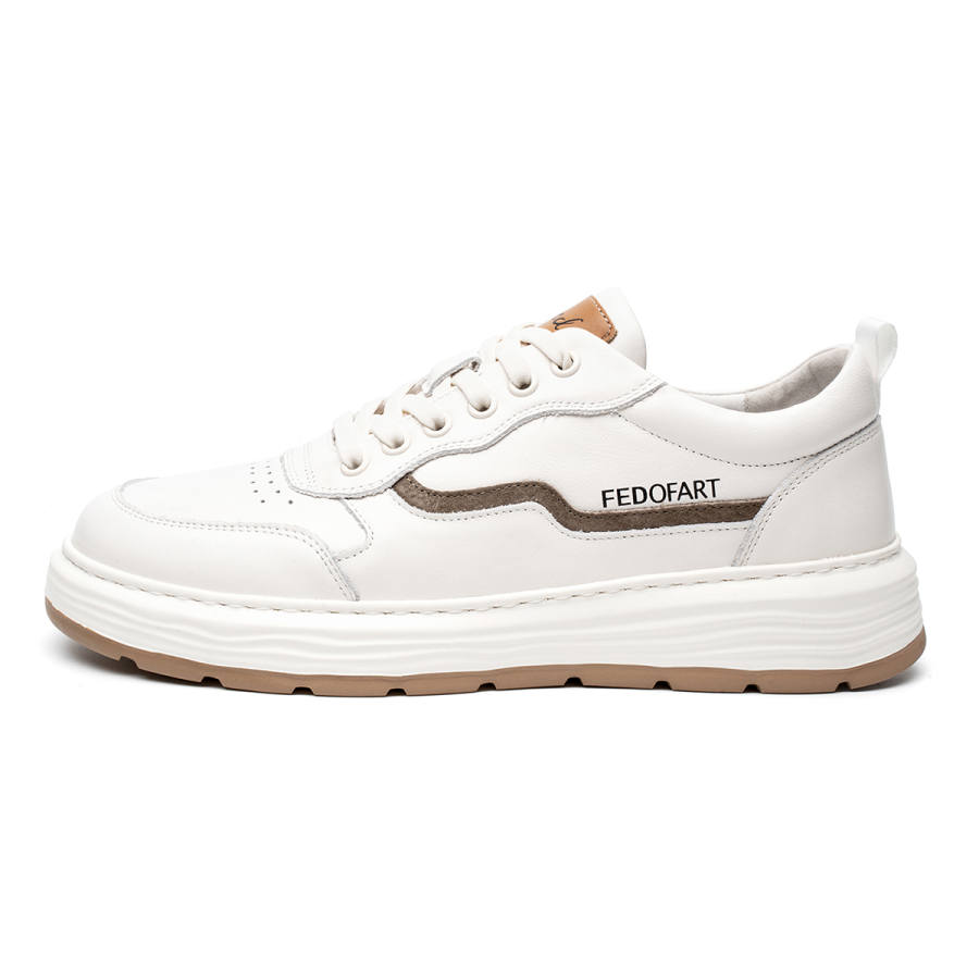 FED Top Grain Cow Leather Low top Skateboard Shoes Men's