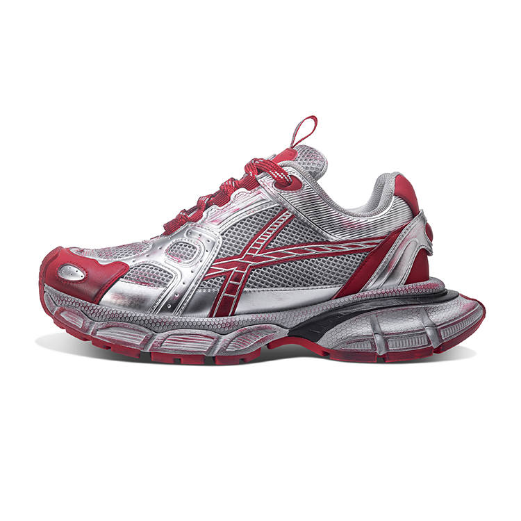 HART DAVIS X103 Cushioning Slip Resistant Low top Distressed Chunky Sneakers Unisex Ancora Red