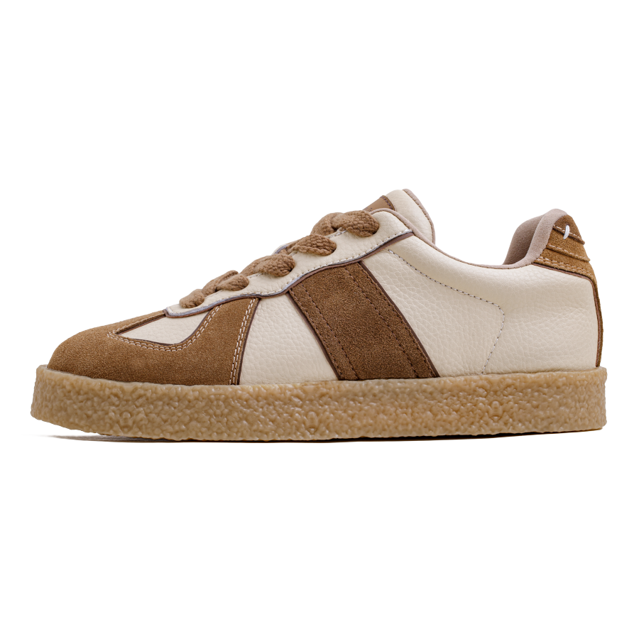 MADEN Abrasion Resistant Slip Resistant Low top German Army Trainers Men's Maple Brown Fall Winter