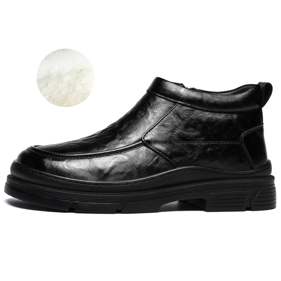CHINT CHINT Cow Split Leather Men's Casual Shoes Men's Black