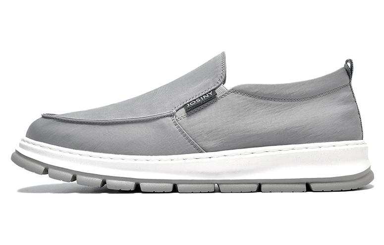 JOSINY Men's Casual Shoes Men's Low Top Gray
