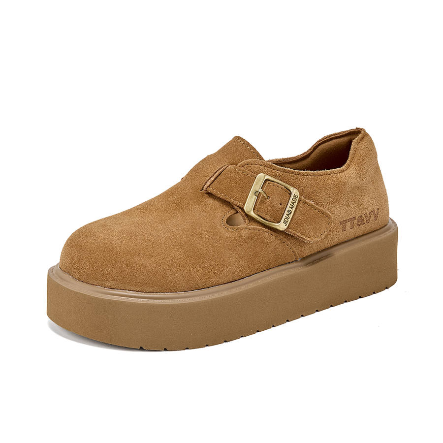 La Chapelle Microfiber Leather Casual Shoes Women's Camel