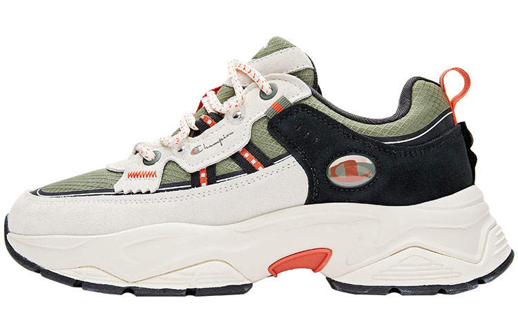 Champion Cushioning, Wear Resistant Low top Chunky Sneakers Men's White Black