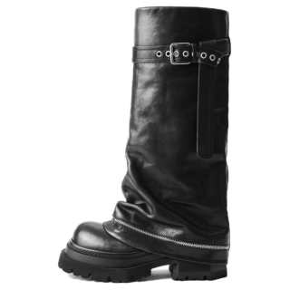 NUTTINESS Top Grain Cow Leather Knee high Boots Women's