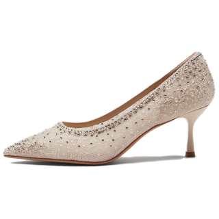 LE SAUNDA High Heels Women's Apricot/White