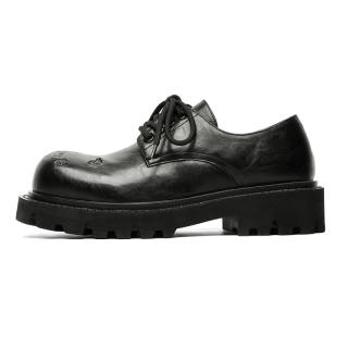 MINGYITU Microfiber Leather Casual Shoes Men's Black