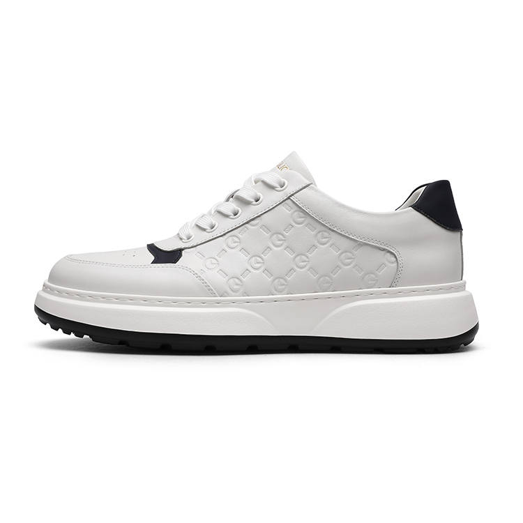 GOLDLION Top Grain Cow Leather Lightweight Low top Casual Shoes Men's