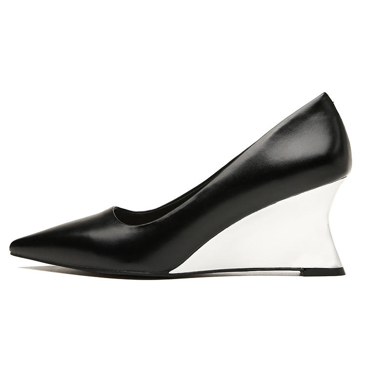 Ainer-cat Ainer cat Microfiber Leather Wedge Heel High Heels 7cm Women's