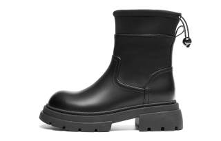 EBLAN Leather Ankle Boots Women's Black