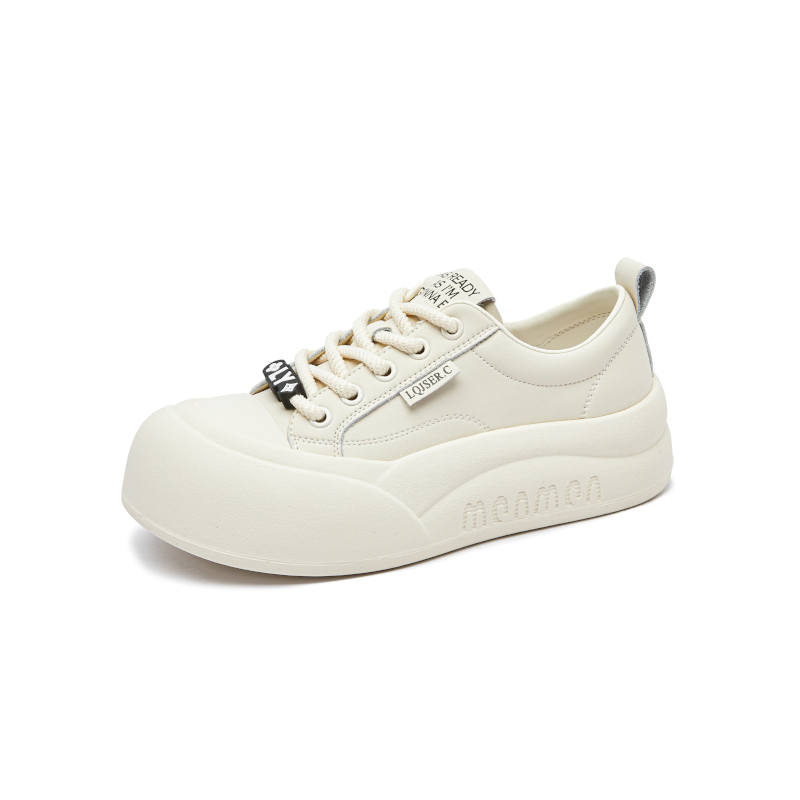 Zdwo Cow Split Leather Cushioning Breathable Low top Casual Shoes Women's