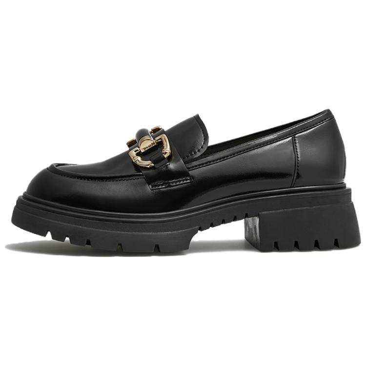BASTO BASTO Leather Platform Shoes Women's Black