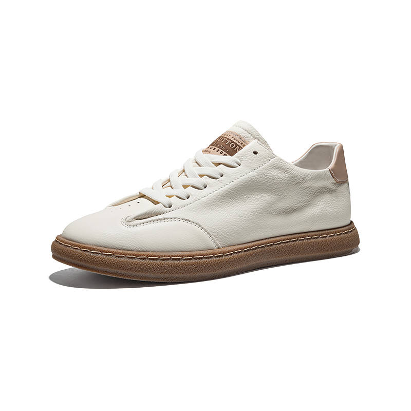 Hautton Jeans Top Grain Cow Leather Stylish Skateboarding Shoes Men's