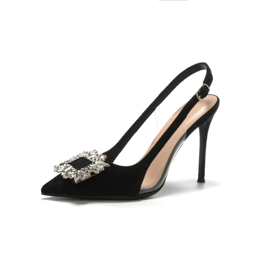 Zubumei Slim Heel High Heels Women's Black
