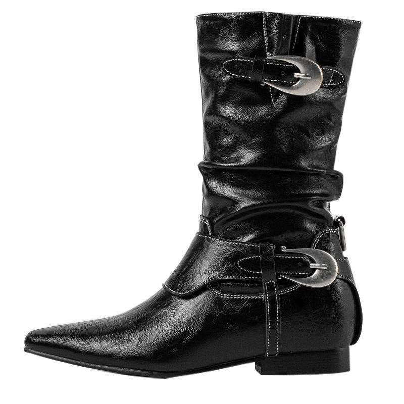 MIAOLV Nordic Mystic Realm Pu Ankle Boots Women's