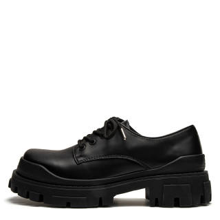 1997K Cow Split Leather Casual Shoes Men's Black