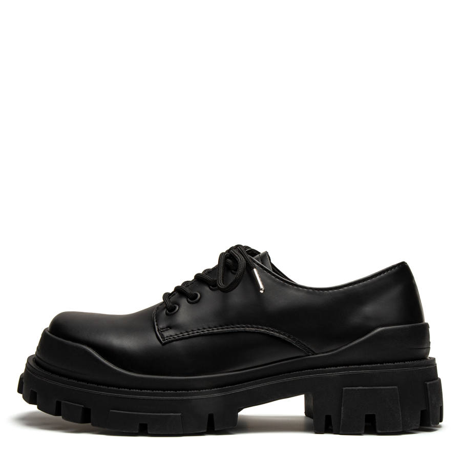 1997K Cow Split Leather Casual Shoes Men's Black
