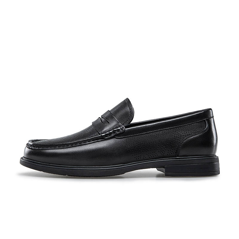 KANGNAI Men's Casual Shoes Men's Low Top Black/Brown