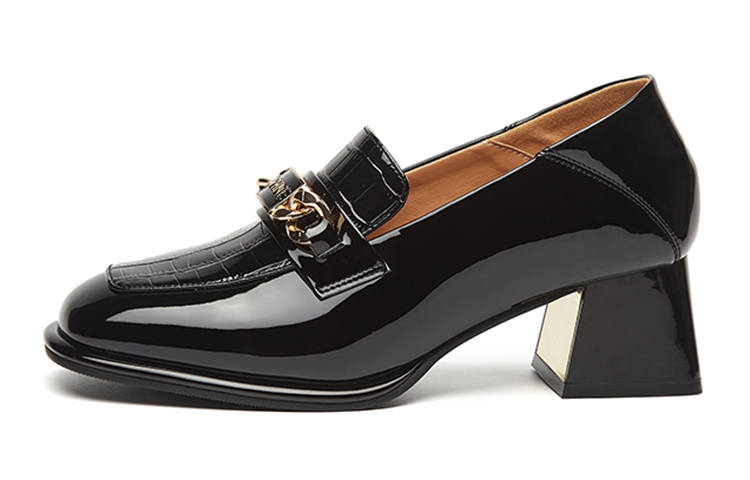 DAPHNE DAPHNE Pu Chunky Heel High Heels 4.5cm Women's