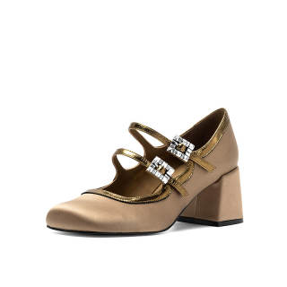 JOOC Chunky Heel Mary Jane Shoes 6CM Women's