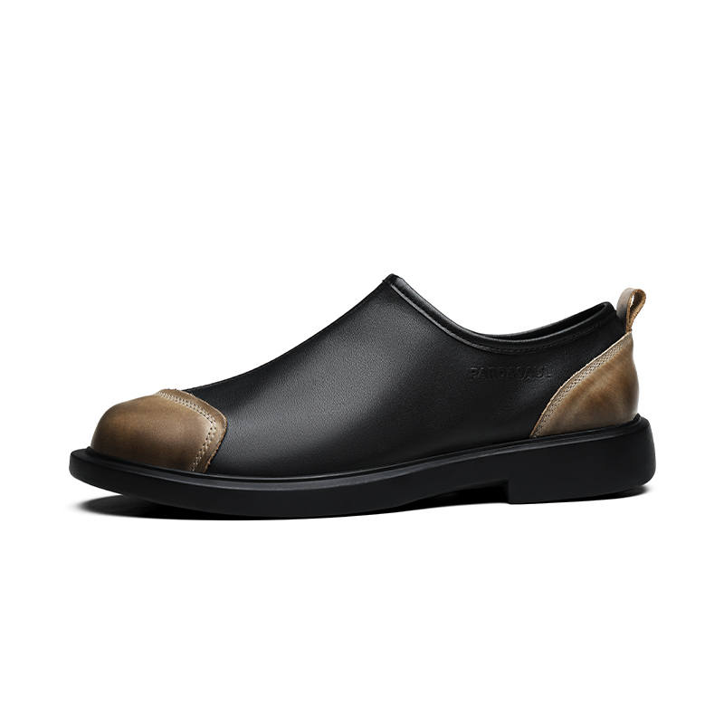 PARDASAUL Casual Leather Shoes Men's Low Top Black