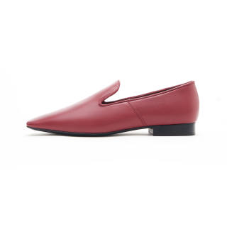 HOVANKI Sheepskin Loafers Women's Brick Red