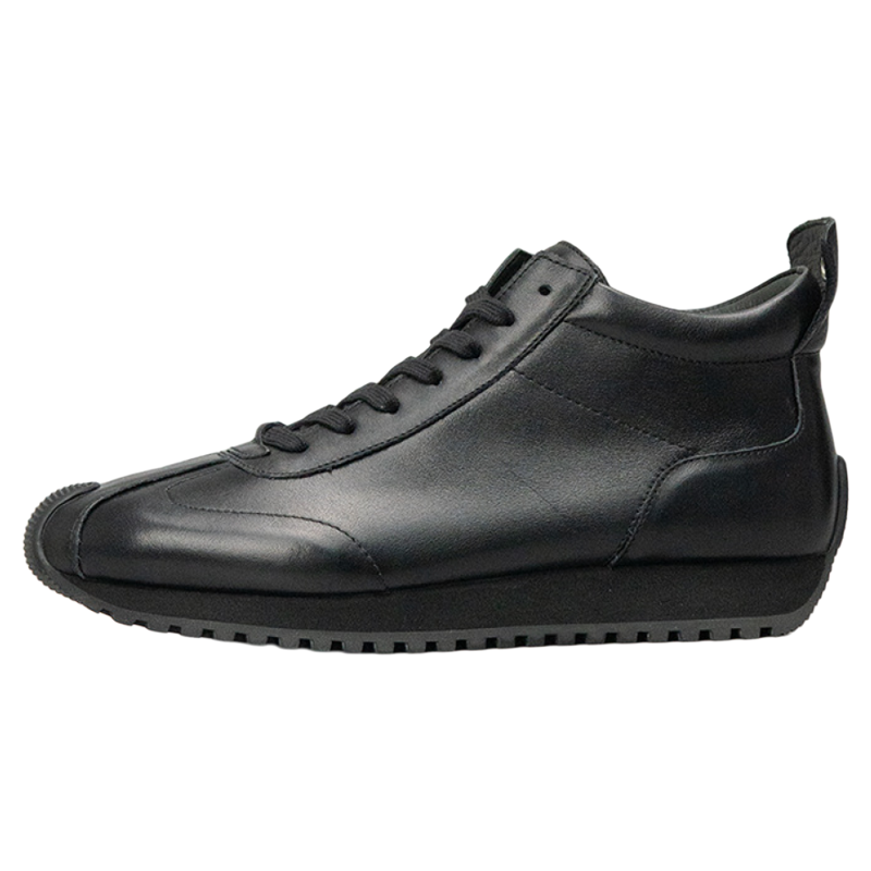 GEWEILUO Top Grain Cow Leather Casual Shoes Men's Black