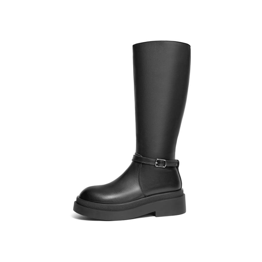 BELLE Knee high Boots 5CM Women's Black