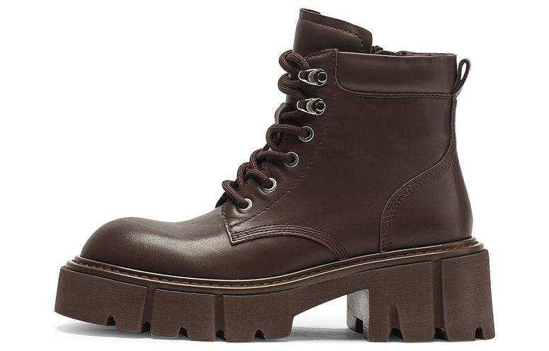 Coup De Foudre Leather 11cm Combat Boots 6cm Women's