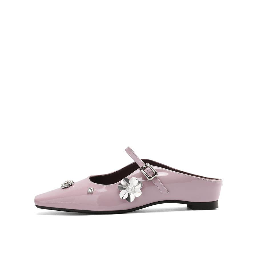 Rosa Bianca Rubber Sole Abrasion Resistant Abrasion Resistant Closed Toe Slippers Women's
